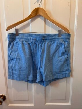 Nautica Sky Blue Women's linen blend Athletic Drawstring Shorts